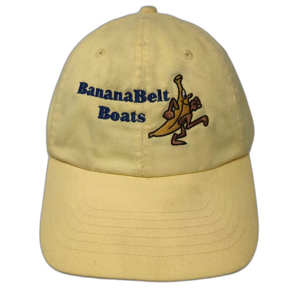 HeadShot Baseball Cap Yellow Blue BananaBelt Boats Embroidered Hat OS Slideback